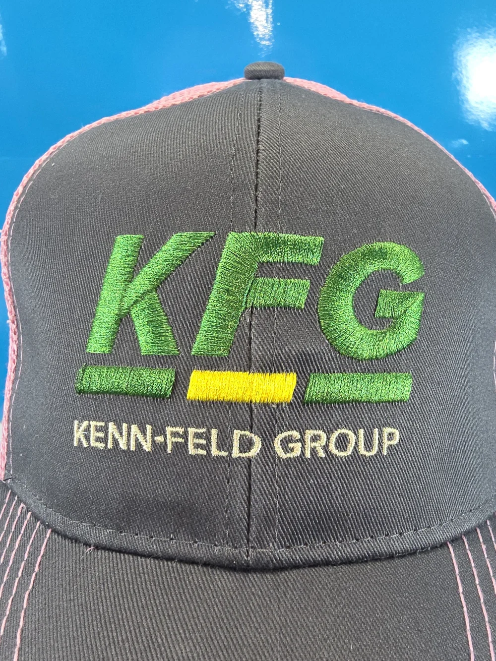 John Deere KFG Pink Gray Mesh Trucker Snapback Hat